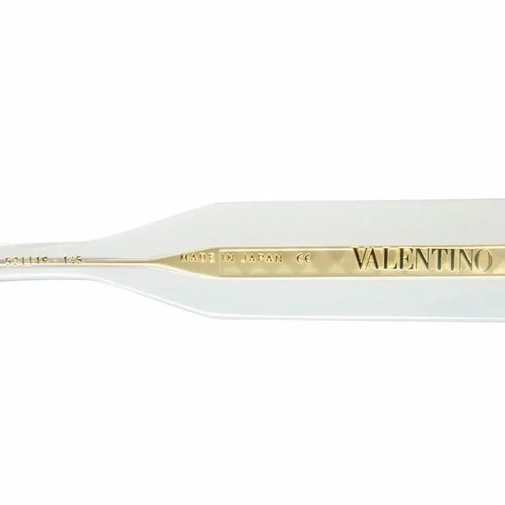 New Valentino ESSENTIAL III VLX 125C, Chic Milky White Cat-Eye Glasses Authentic